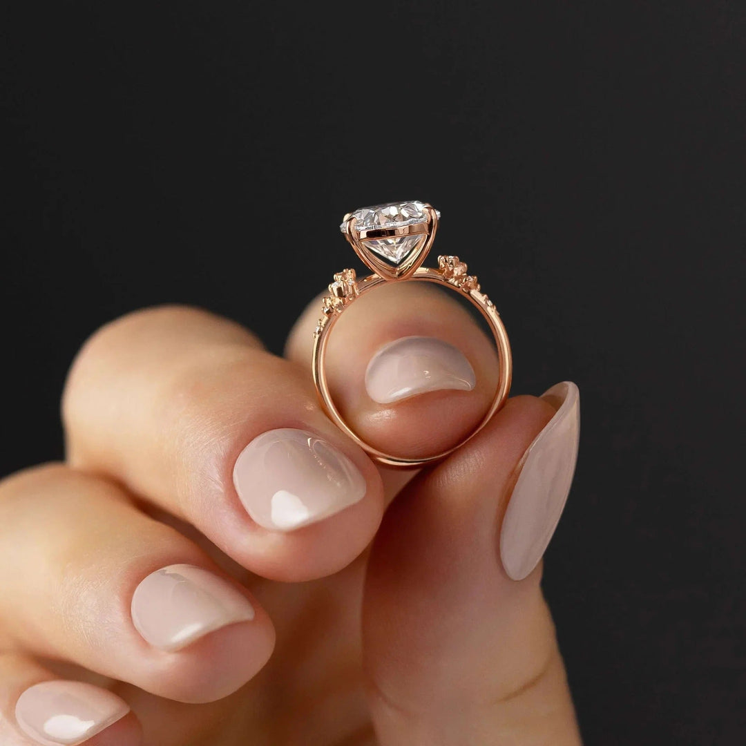 Eleganter Kristall-Goldring