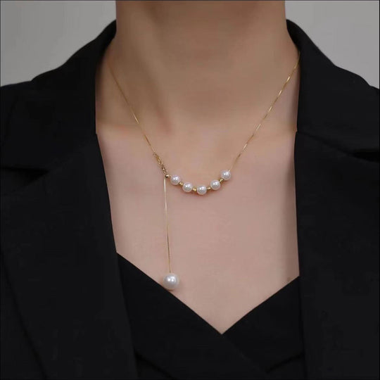 Perlenfülle Silberne Halskette