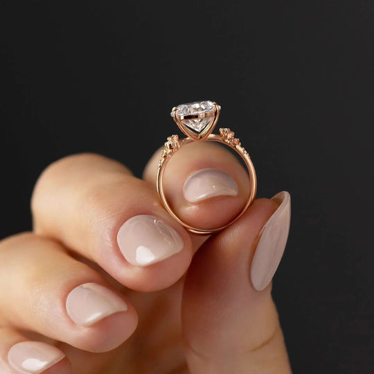 Eleganter Kristallgoldring